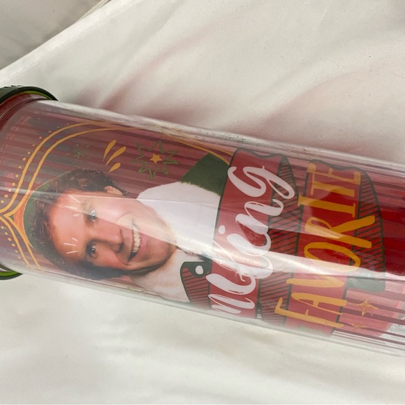 Buddy The Elf Christmas Movie 20oz Tumbler Green Lid Christmas 2014 Hobby Lobby - Picture 5 of 11